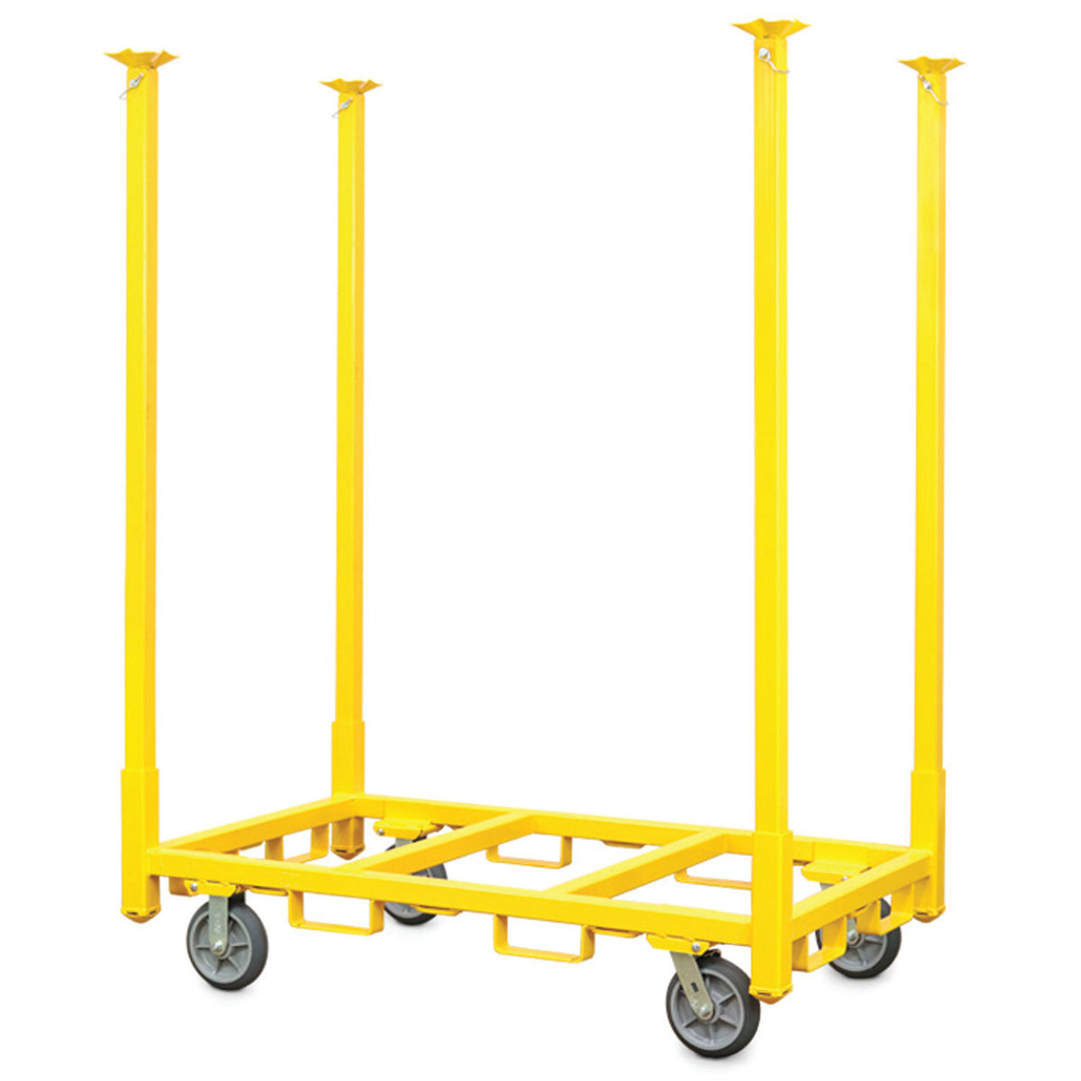 SLV3000SCY 3000 lbs Capacity 4 Wheel Chair Table Storage Cart - Oversized Solid Rubber Caster Wheels