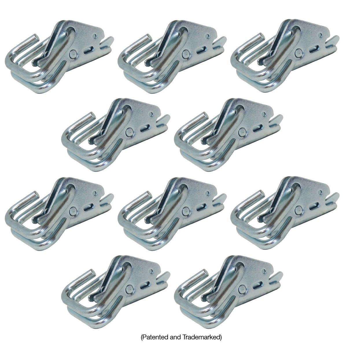 SLAEAHRI10 E-Track Hook-Ring Adapter Tie-Down for Hook-Straps, Rope & Cable - Pack of 10