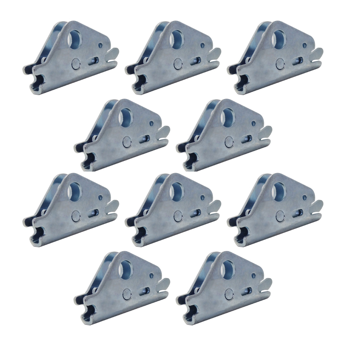 SLAEAI10 0.5 in. E-Track EA-Fitting Tie Down with Hole for Hook Straps, Rope & Cable - Pack of 10