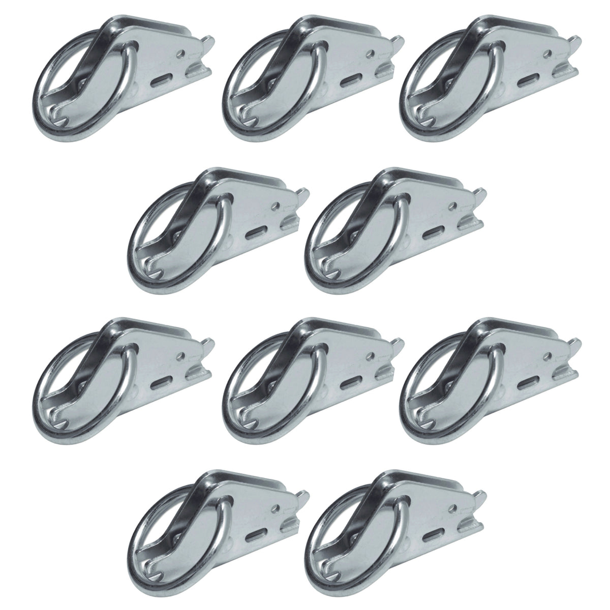 SLAEARI10 E-Track O-Ring Multi-Purpose Tie-Down for Hook-Straps, Rope & Cable - Pack of 10