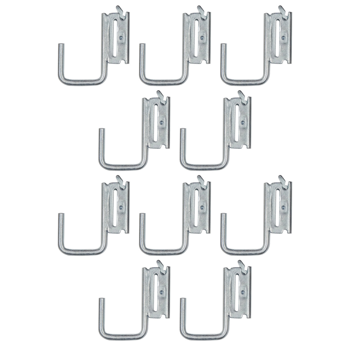 SLAEJH2I10 2 in. E-Track Multi-Purpose J-Hook Hanger, Logistic Tie-Down for Pickups, Trucks & Trailers - Pack of 10