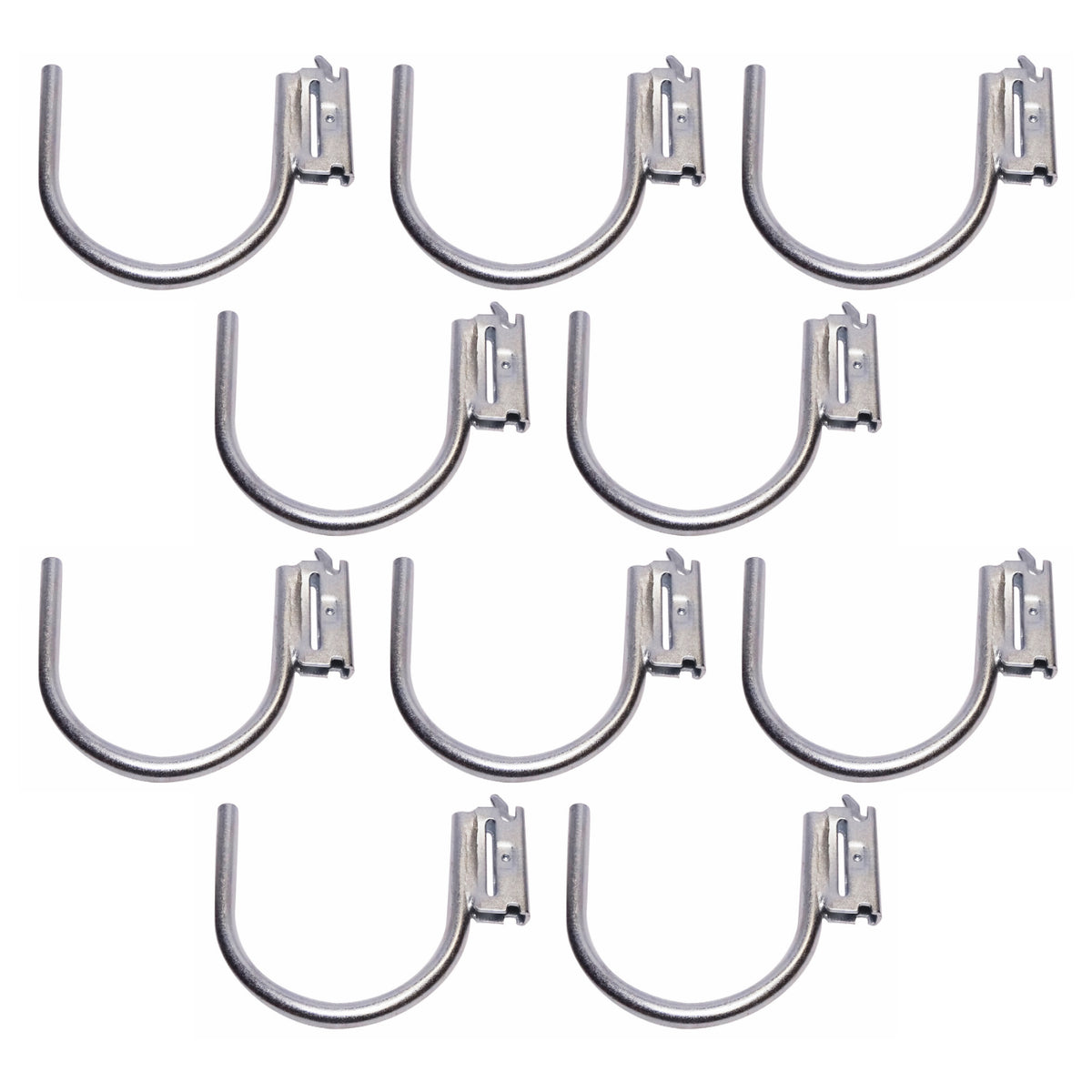 SLAEJH4I10 4 in. E-Track Multi-Purpose J-Hook Hanger, Logistic Tie-Down for Pickups, Trucks & Trailers - Pack of 10