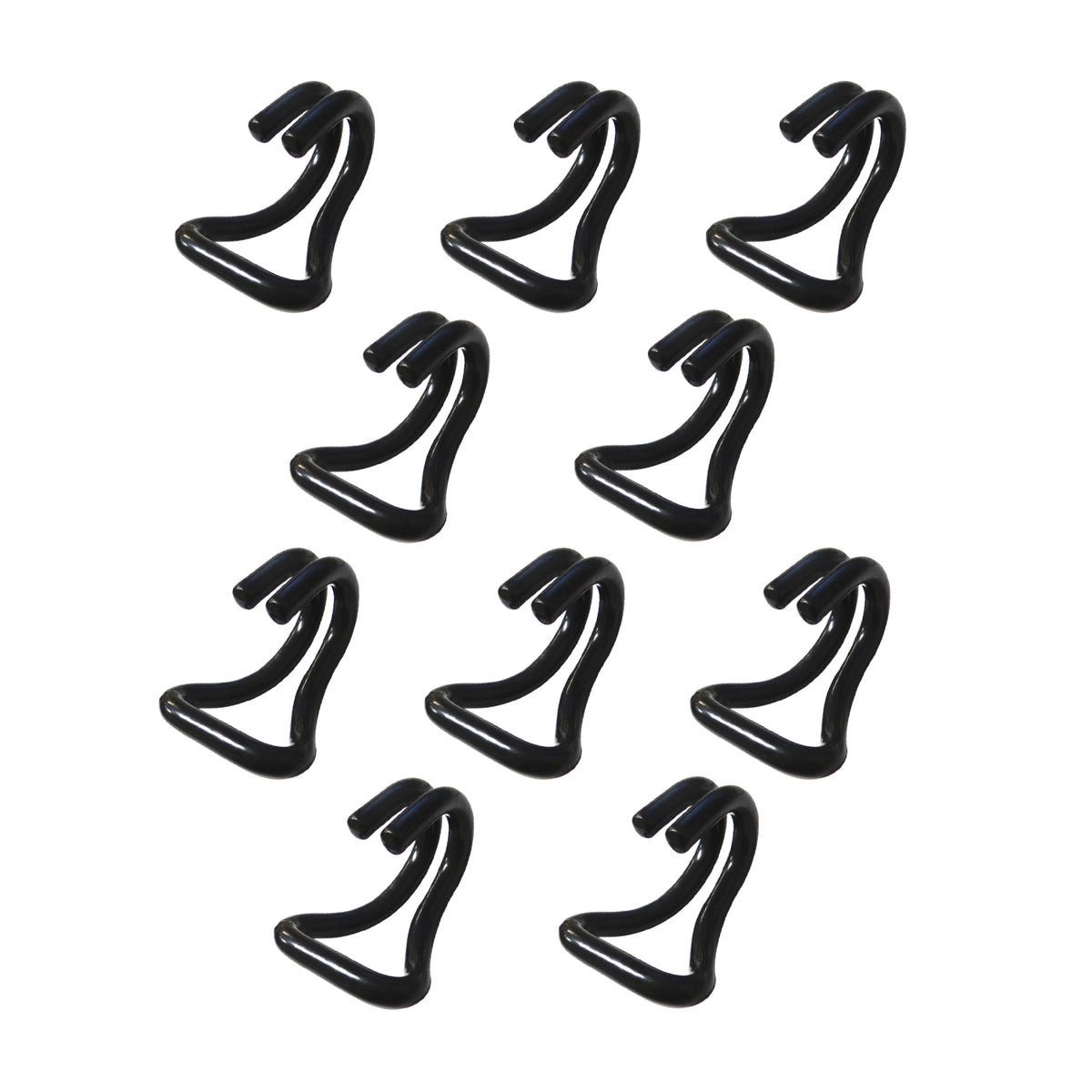 SLAHI10 E-Track Strap Slip-On Hook Adapter, Logistic Tie-Down for Pickups, Trucks & Trailers - Pack of 10