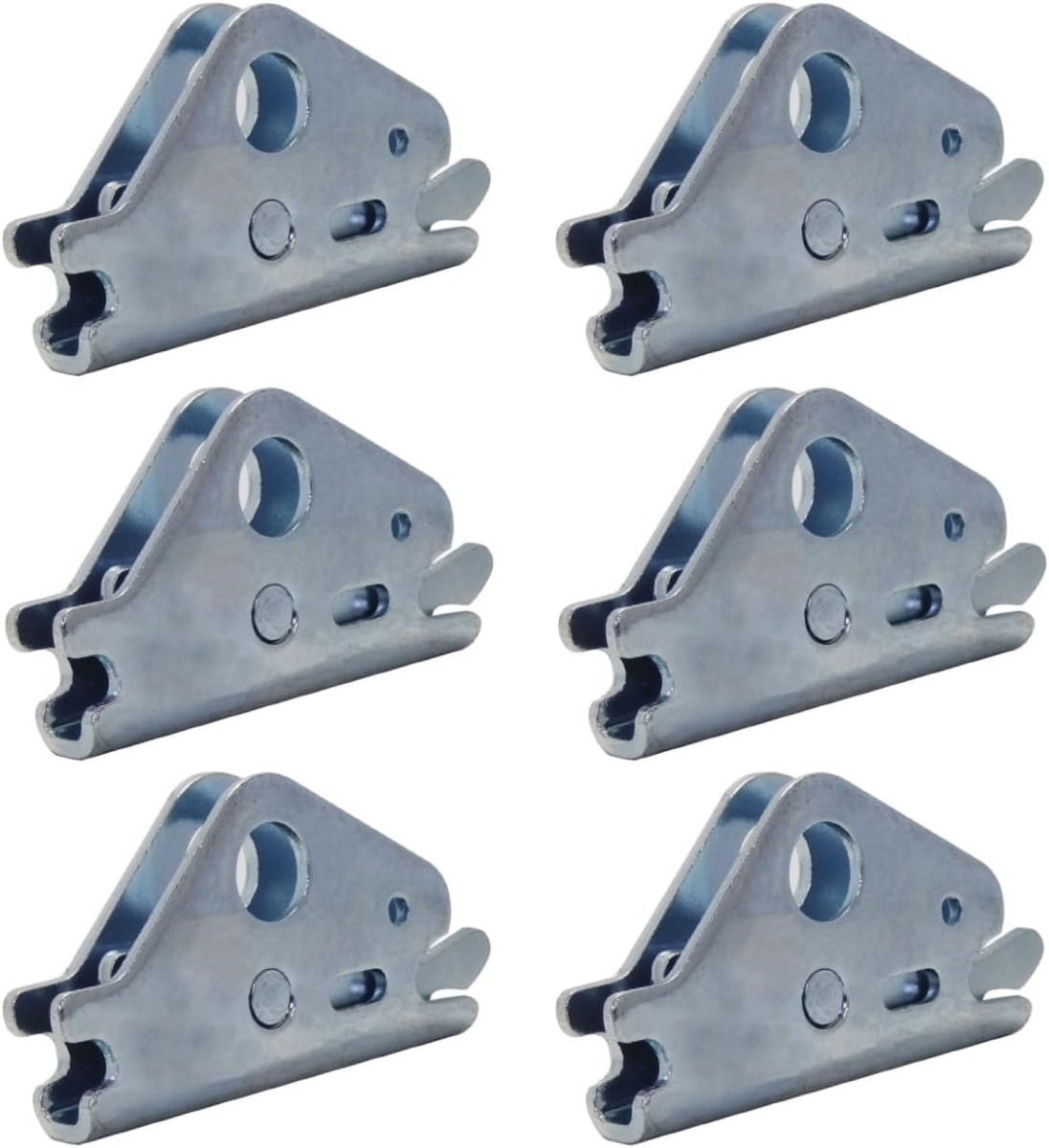 SLAEAI6 0.5 in. E-Track EA-Fitting Tie-Down with Hole for Hook-Straps, Rope & Cable - Pack of 6