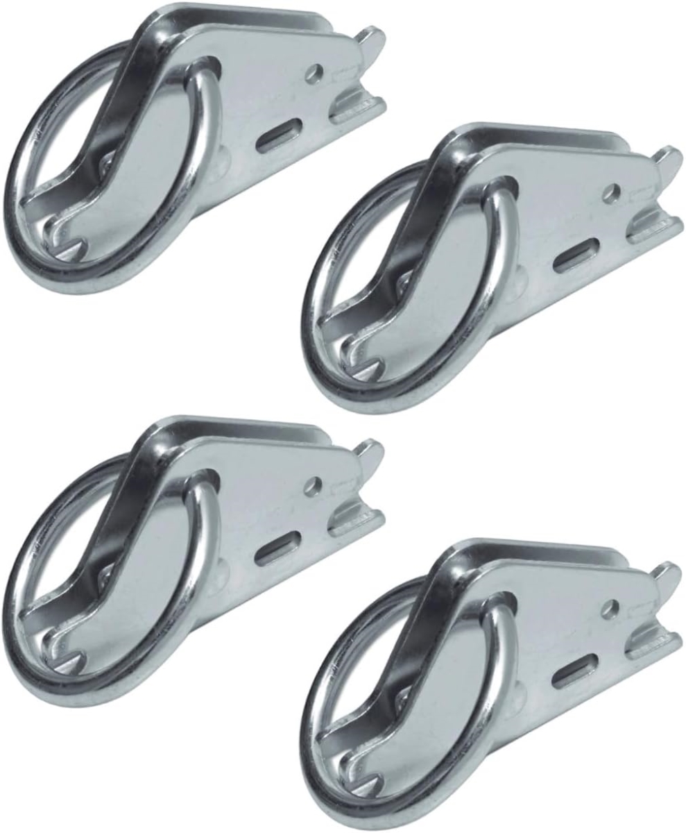 SLAEARI4 E-Track O-Ring Multi-Purpose Tie-Down for Hook-Straps, Rope & Cable - Pack of 4