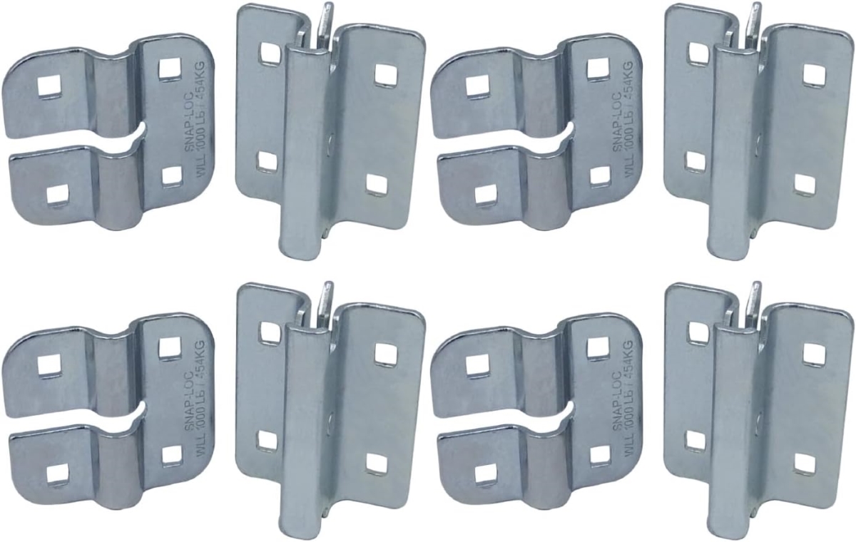 SLAECPS4 E-Track Connector Plate Set, Logistic Tie-Down for Pickups, Trucks & Trailers - Pack of 4