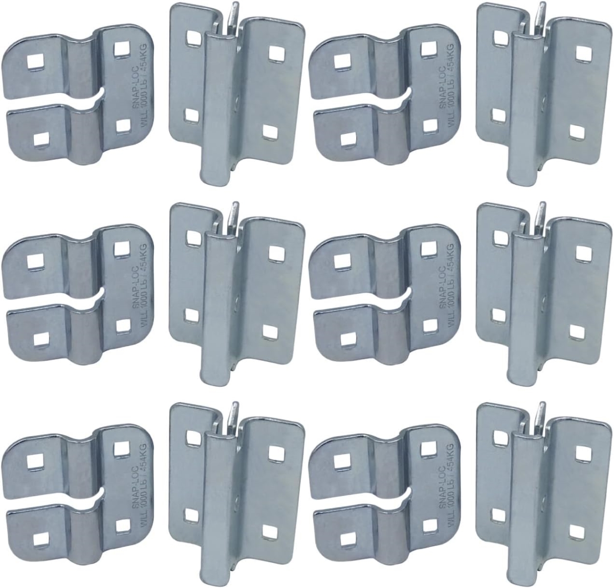 SLAECPS6 E-Track Connector Plate Set, Logistic Tie-Down for Pickups, Trucks & Trailers - Pack of 6