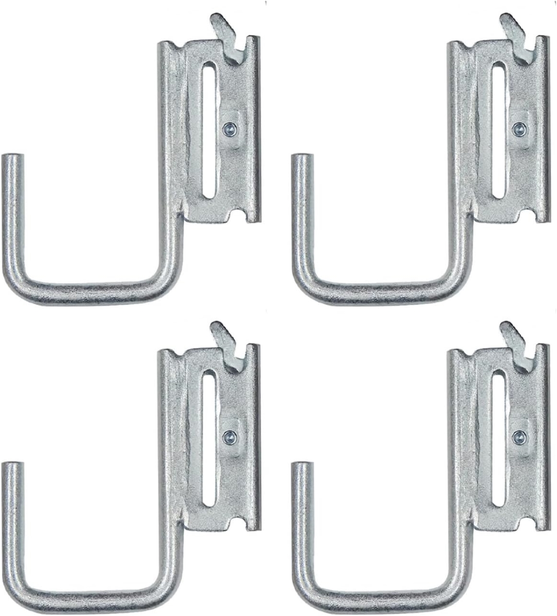 SLAEJH2I4 2 in. E-Track Multi-Purpose J-Hook Hanger, Logistic Tie-Down for Pickups, Trucks & Trailers - Pack of 4