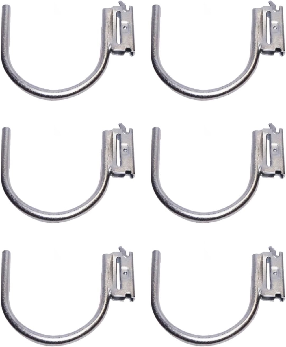 SLAEJH4I6 4 in. E-Track Multi-Purpose J-Hook Hanger, Logistic Tie-Down for Pickups, Trucks & Trailers - Pack of 6