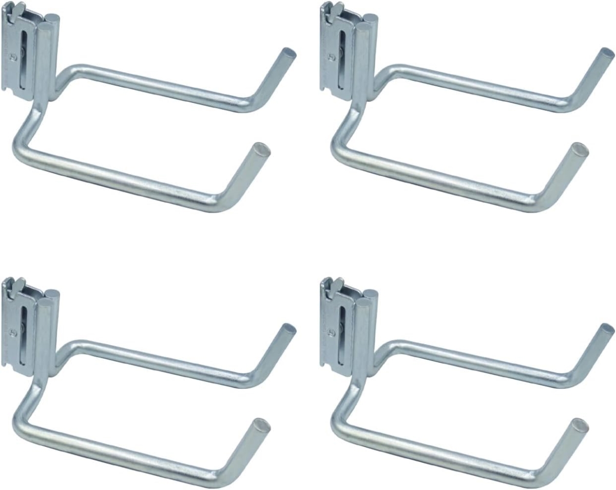 SLAEJH7D4 7 in. Multi-Purpose J-Hook Dual Hanger, Logistic Tie-Down for Pickups, Trucks & Trailers - Pack of 4