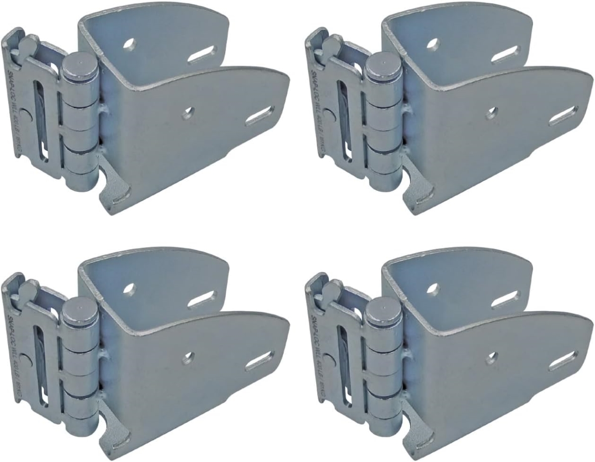 SLAEWESHI4 E-Track Wood Beam End Socket with Hinge, Logistic Tie-Down for Pickups, Trucks & Trailers - Pack of 4