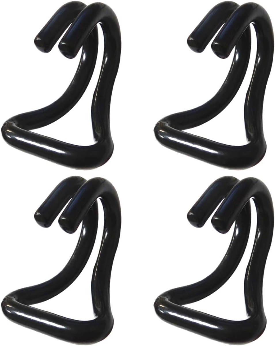 SLAHI4 E-Track Strap Slip-On Hook Adapter, Logistic Tie-Down for Pickups, Trucks & Trailers - Pack of 4