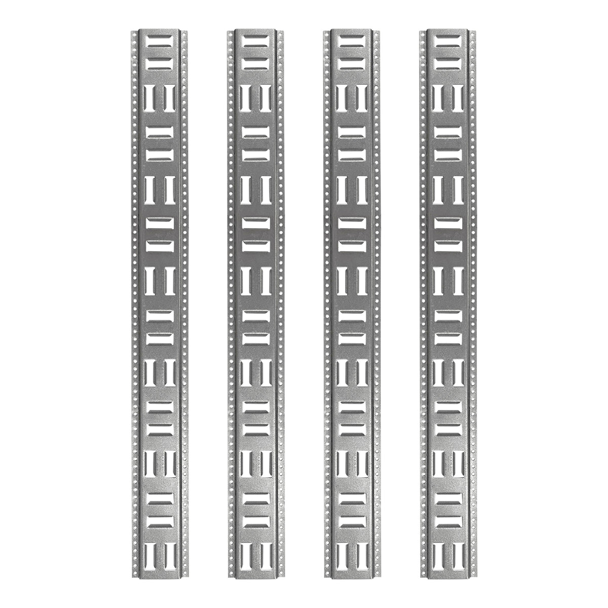 SLAET48G4 48 in. Fast-Track Galvanized Steel Horizontal Vertical E-Track Strap Anchors - Pack of 4