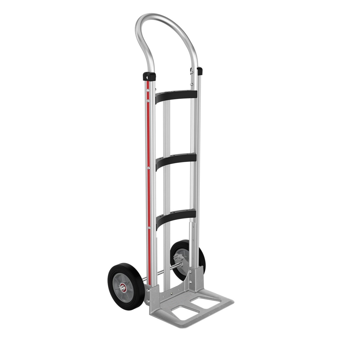 SLVMHMK511AA2V 500 lbs E-Track USA Aluminum Hand Truck with 8 x 2.5 in. Solid Rubber Tires Loop-Handle Curved Frame