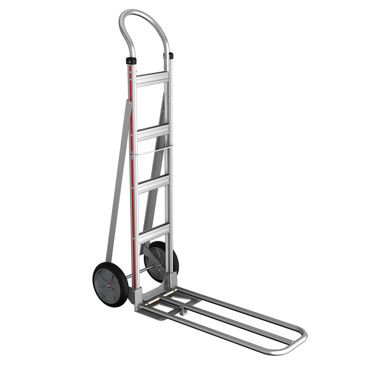 SLVMHSK811AABS4 500 lbs E-Track USA Aluminum Hand Truck with 8 x 2 in. Solid Rubber Tires Loop-Handle Large Extendable Load Bar