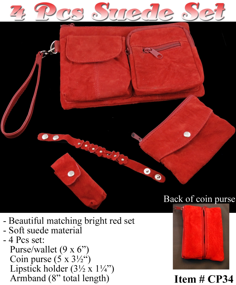 Picture of Cidron CP34 4 Piece Red Handbag Set