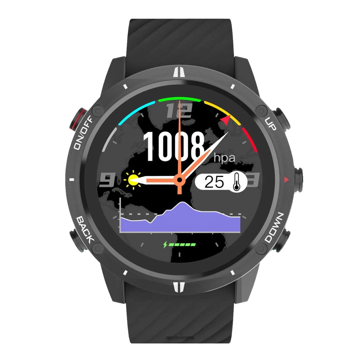 G5 black silicon GPS Sports Watch - Black Silicon