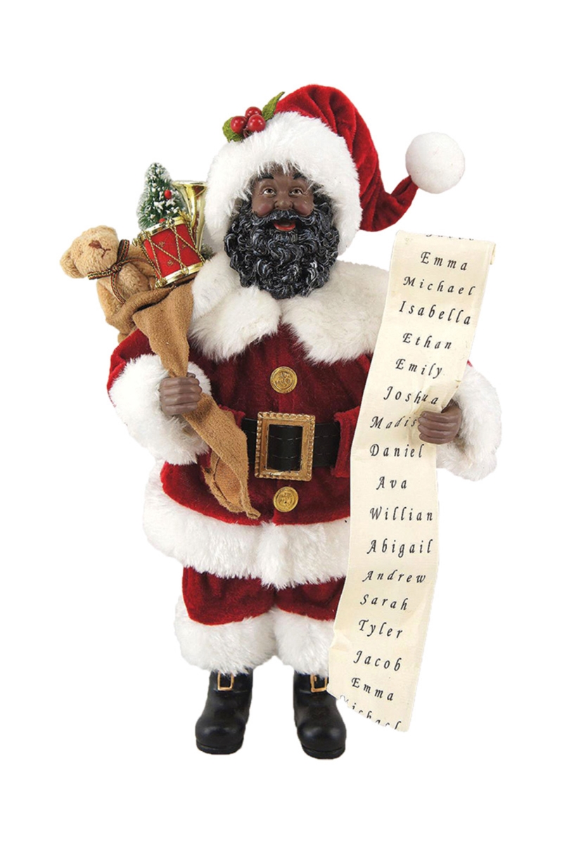 12 in. Santa with His List - Black