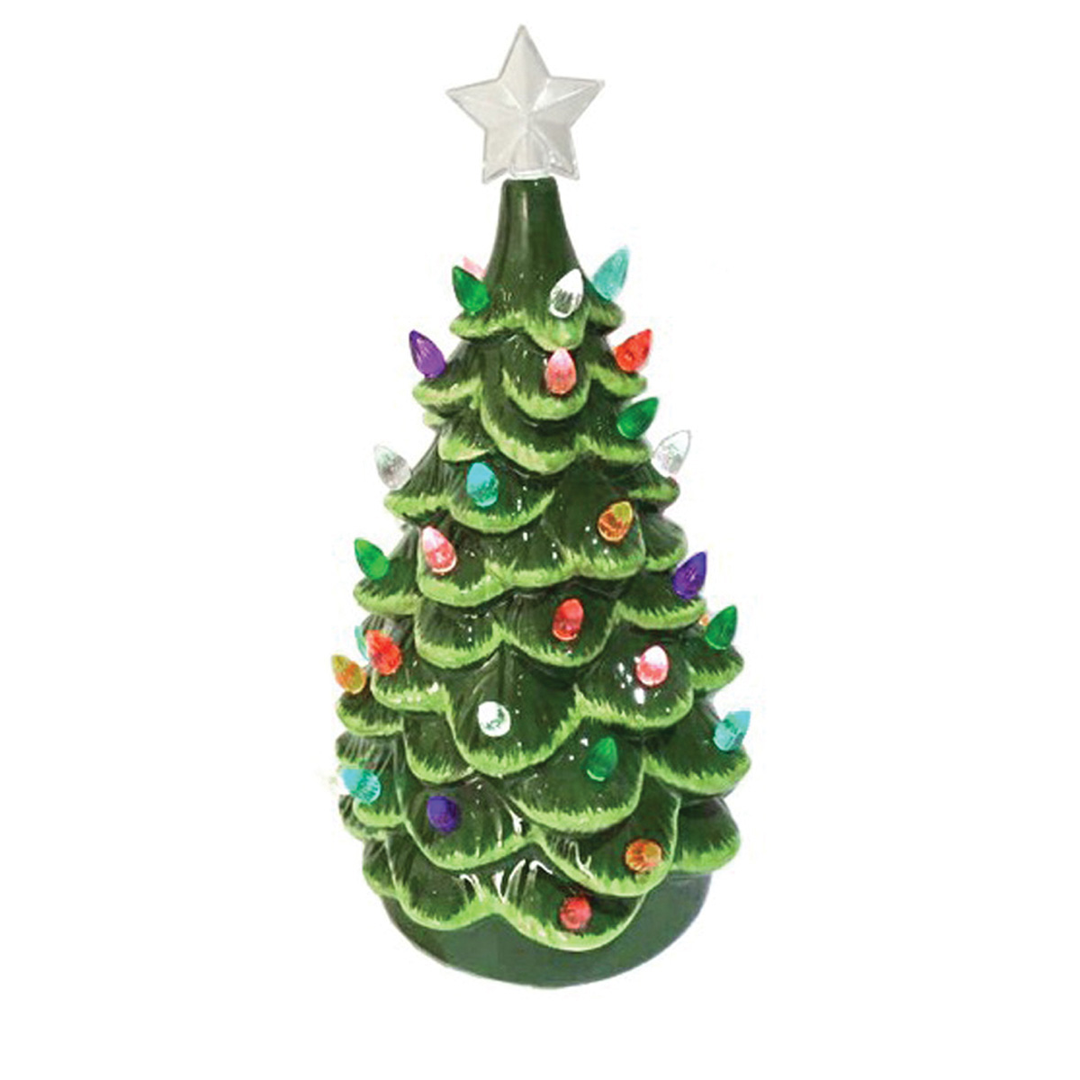 14 in. Green Ceramic Tree - Green - 14in.