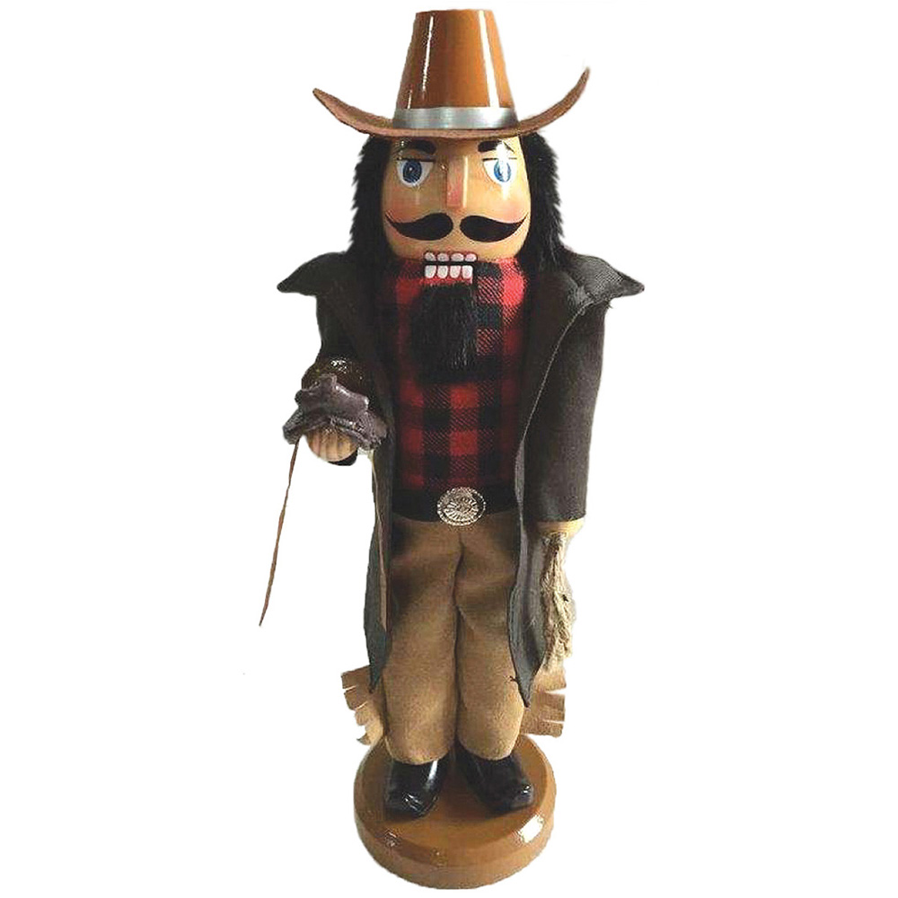 14 in. Leather Duster Cowboy Nutcracker