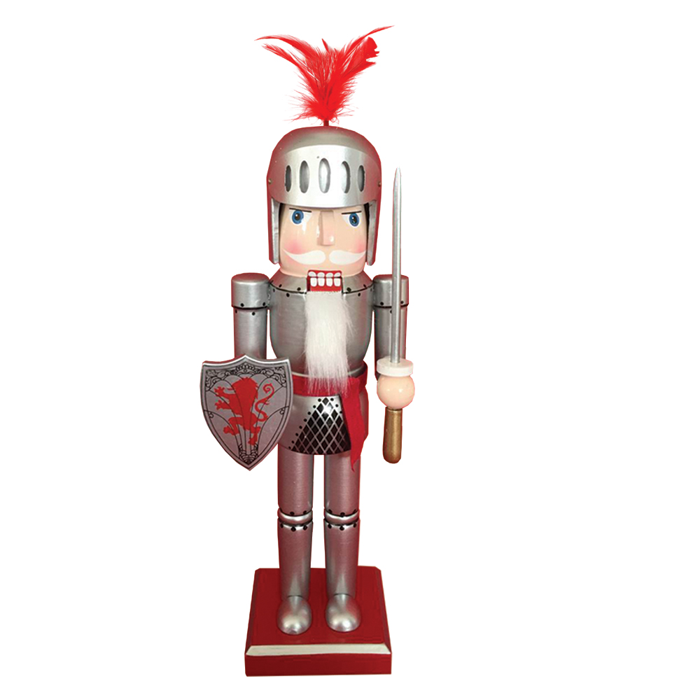 14 in. Red Lion Knight Nutcracker