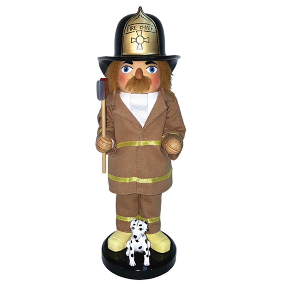 14 in. Fireman & Dalmation Nutcracker 14in.