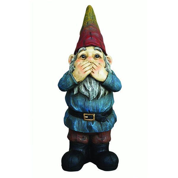 30002 18.7 in. Resin Speak No Evil Gnome