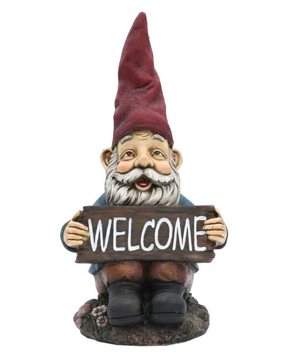 14 in. Resin Welcome Gnome