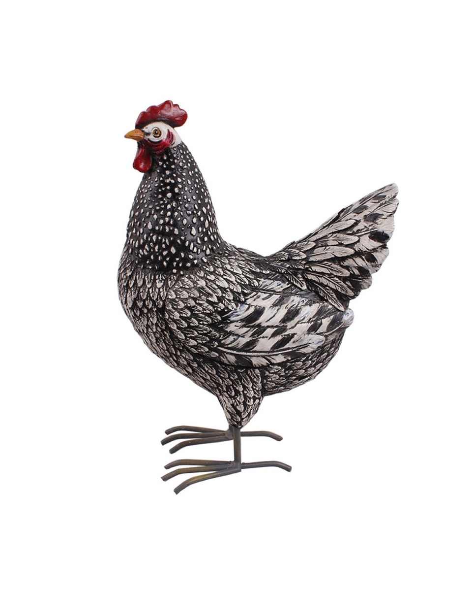 10.5 in. Resin Plymouth Rock Hen