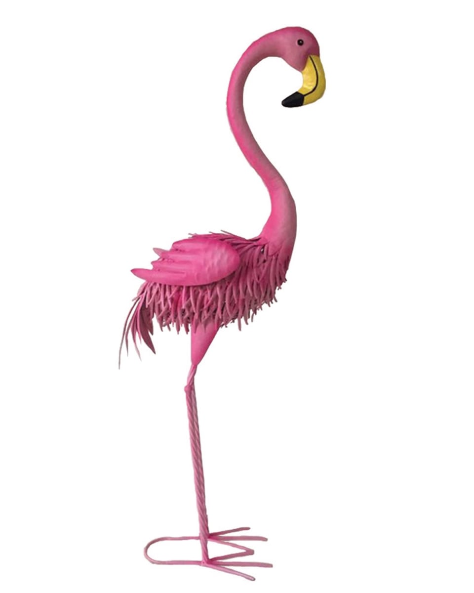 40 in. Iron Flamingo