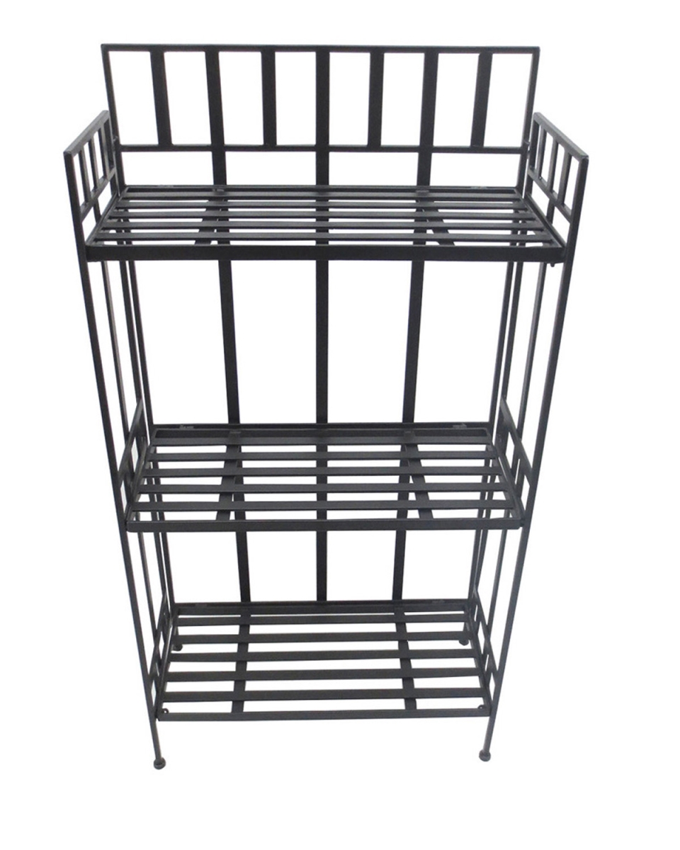 24 x 10.5 x 46 in. 3 Tier Shelf, Black
