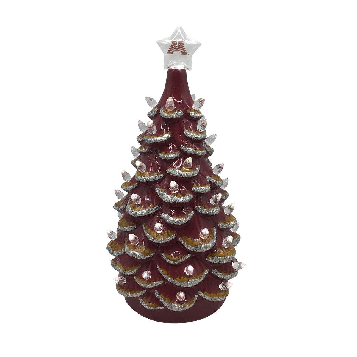 14 in. Minnesota Ceramic Tree, Orange