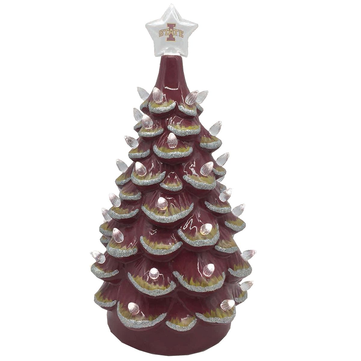 IAC600 14 in. Iowa State Ceramic Tree