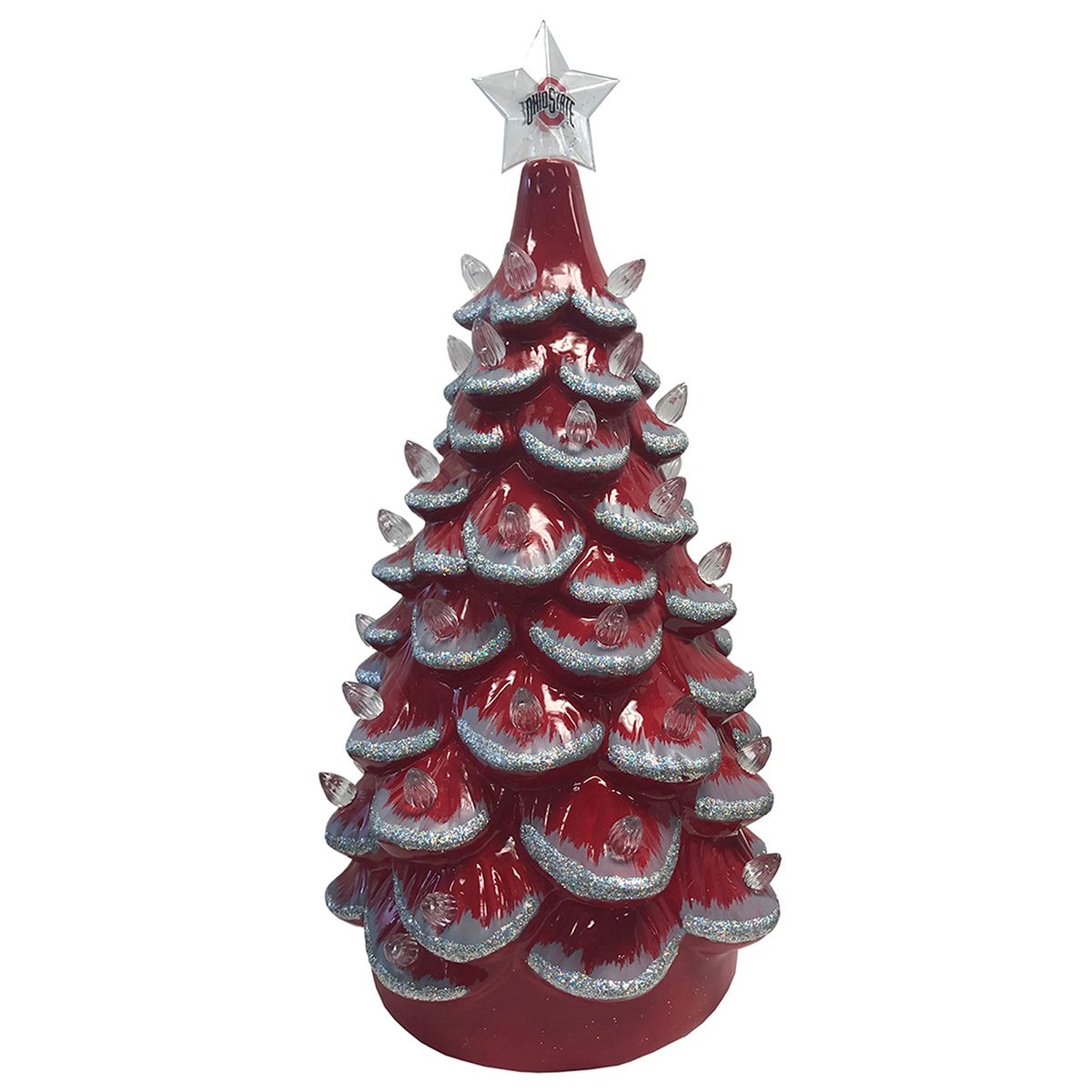 14 in. Ohio State Ceramic Tree