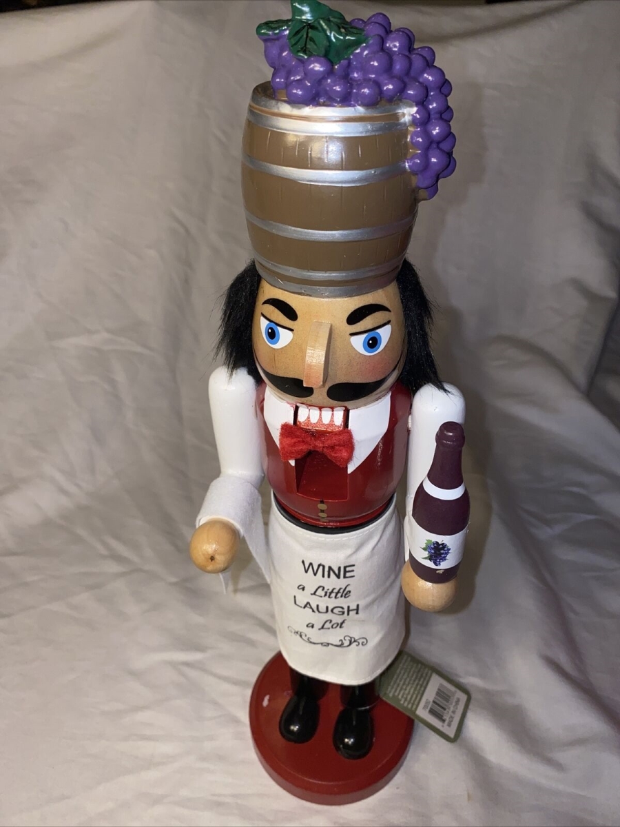 Picture of Santas Workshop 70057 14 in. Wine Steward Nutcracker