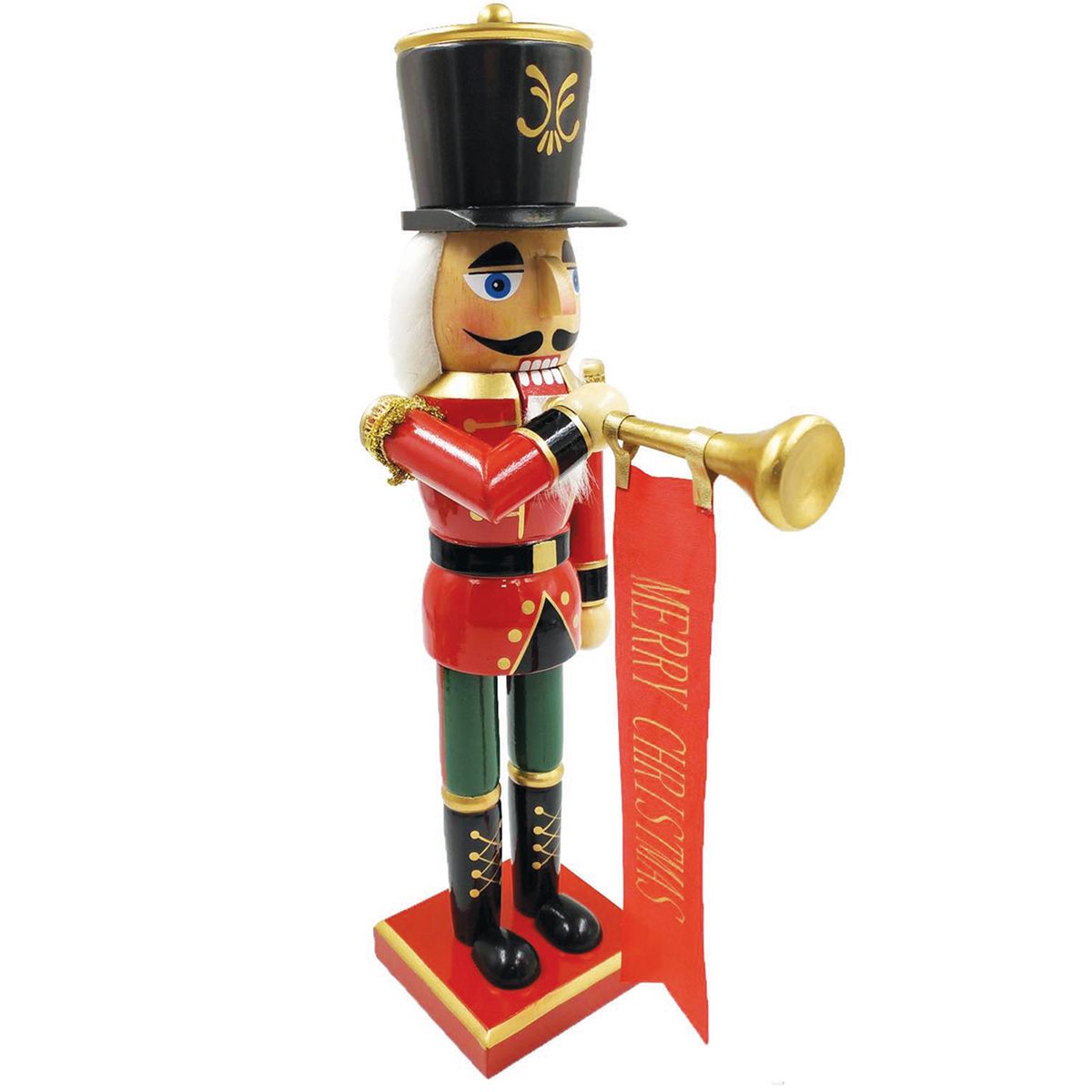 Picture of Santas Workshop 70164 14 in. Bugling Merry Christmas Nutcracker
