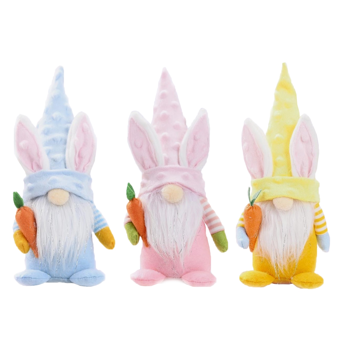 Picture of Santas Workshop 10104 10 in. Easter Gnomes with Carrot - Set of 3