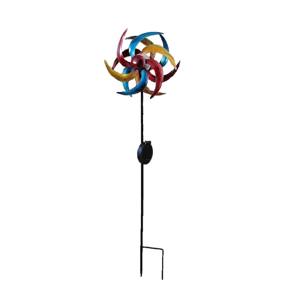 36 in. Solar Wind Spinner Garden Stake