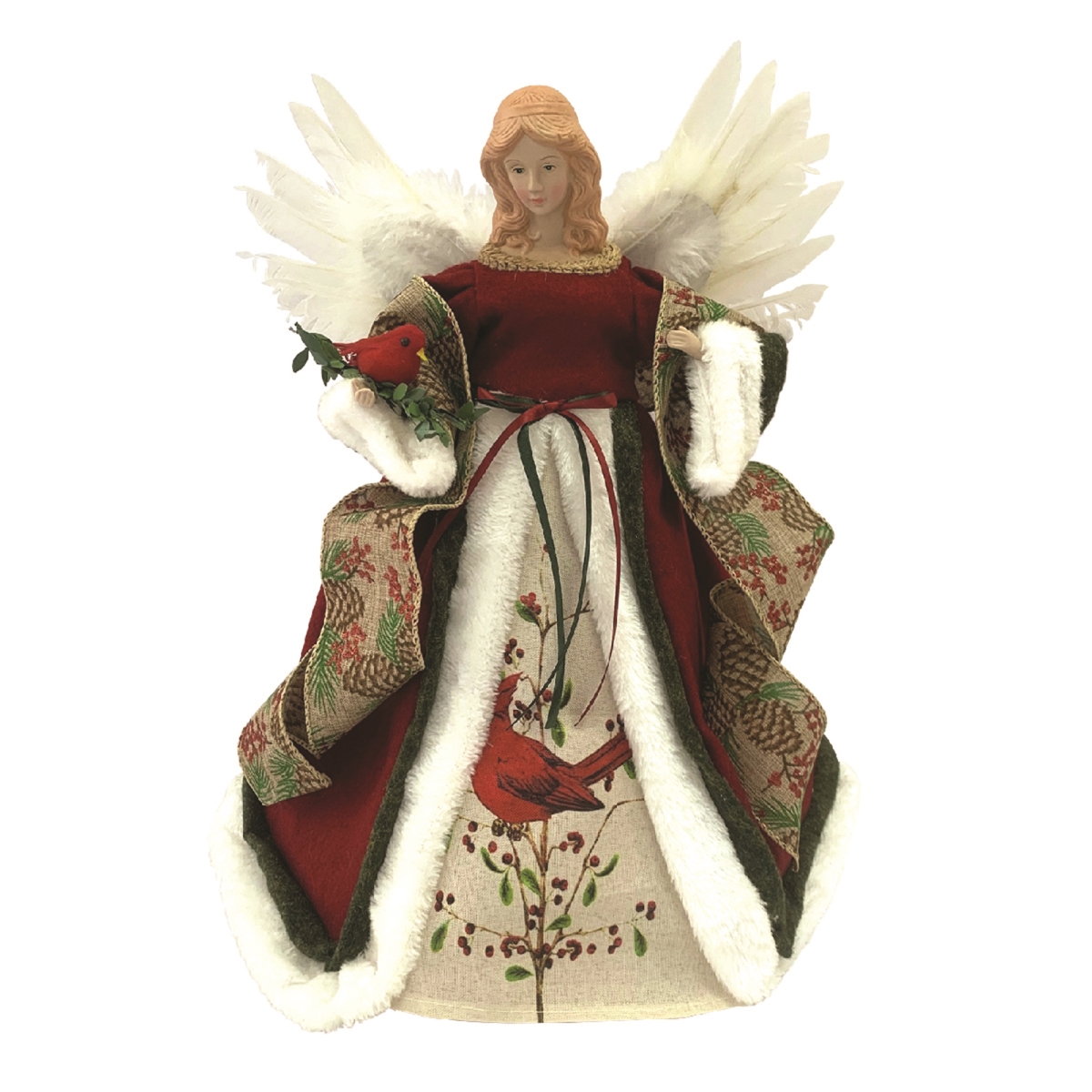 16 in. Cardinal Angel Tree Topper