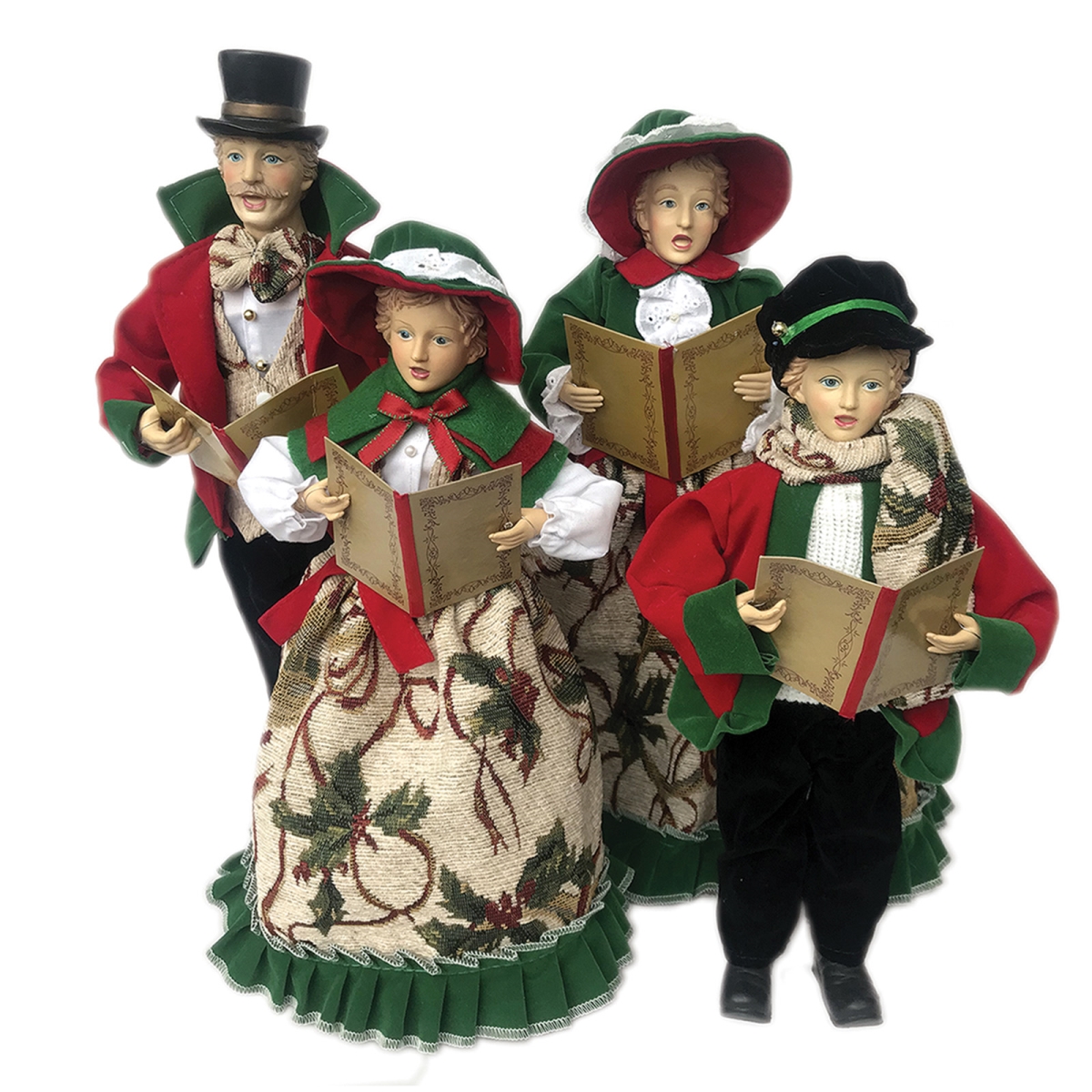 20-27 in. Holly Carolers - Set of 4