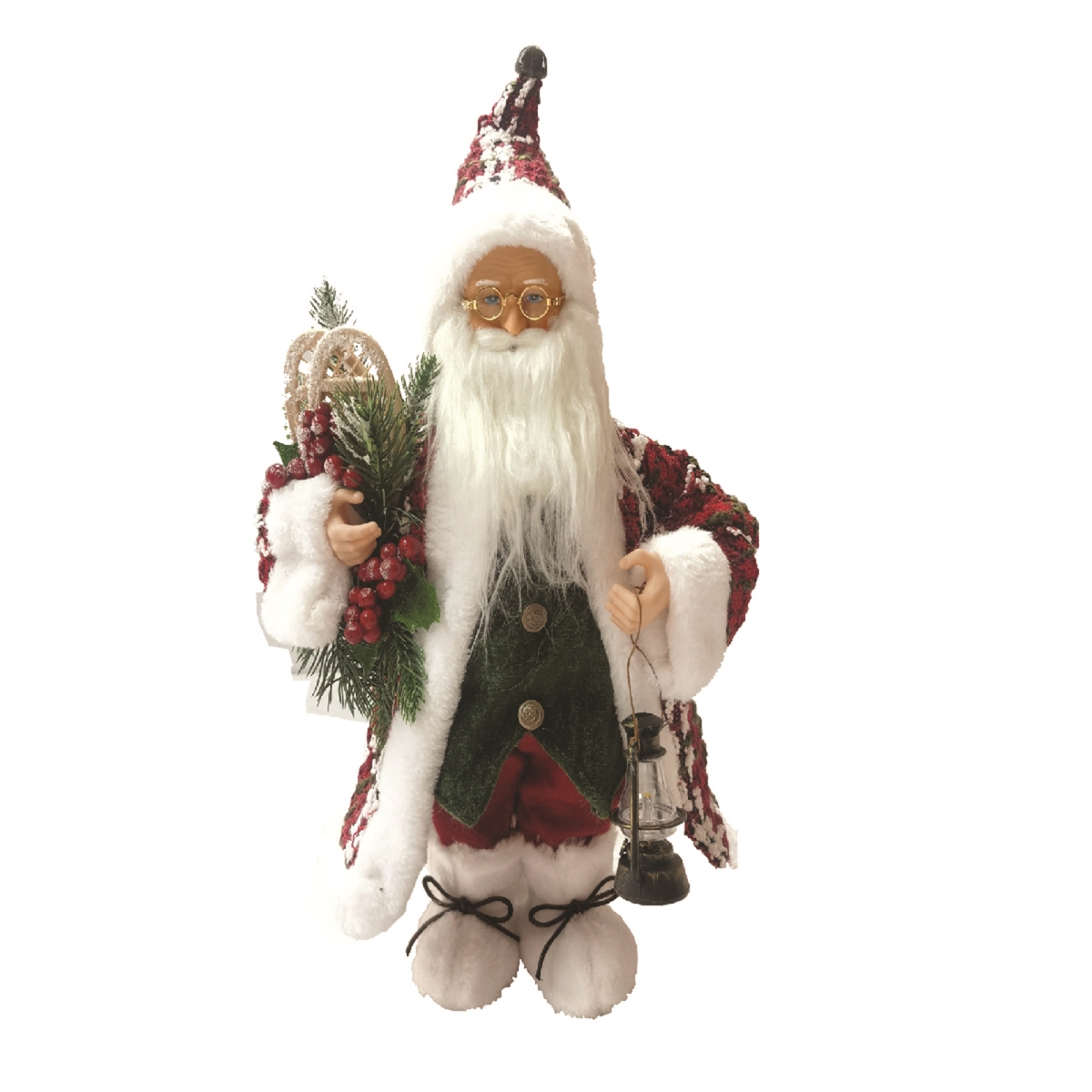15 in. Red Woven Claus