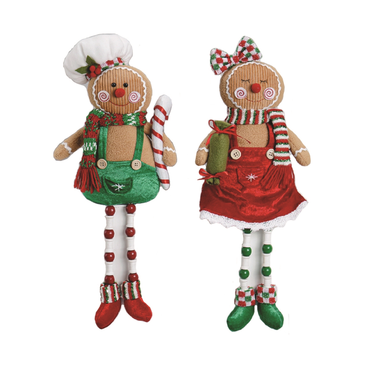18 in. Christmas Gingerbread - Set of 2