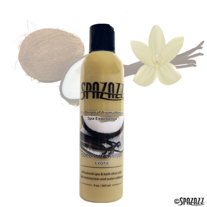 Picture of Spazazz SPZ-280 9 oz Original Aromatherapy & Spa experience Elixir&#44; Coconut Vanilla Exotic