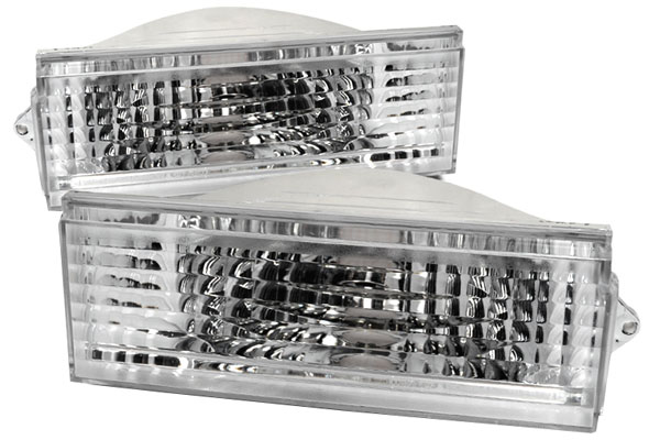 1984-1996 Jeep Cherokee Front Bumper Lights - Chrome