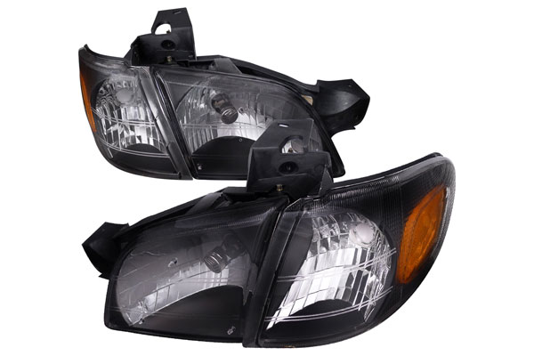 1997-2005 Chevy Venture Crystal Headlights, Black