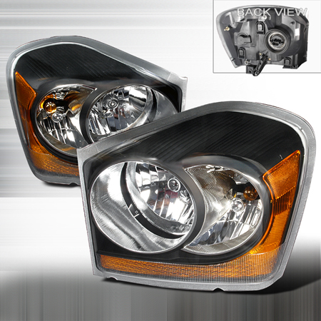 2LH-DUR04JM-KS 2004-2006 Doge Durango Crystal Housing Headlights - Black