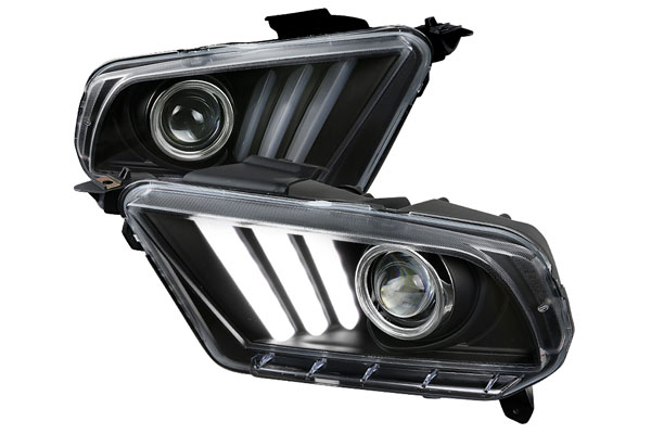 LHP-MST10JM-V2-TM 2010-2014 Ford Mustang Black Projector Headlights