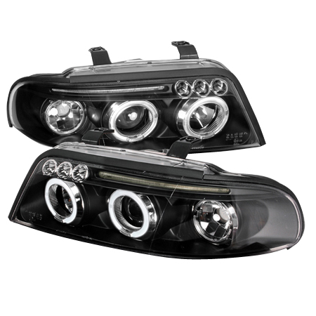 2000-2001 Audi A4 Halo LED Projector Headlight - Black