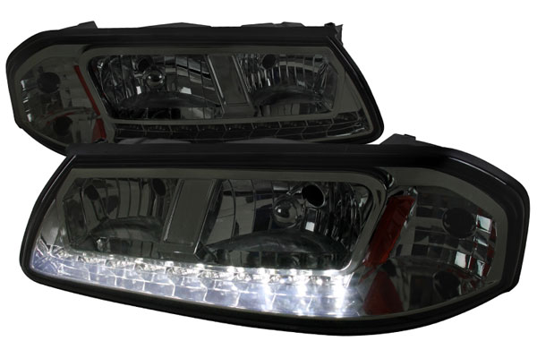 Smoked Euro Headlights with LED for 2000-2005 Chevrolet Impala
