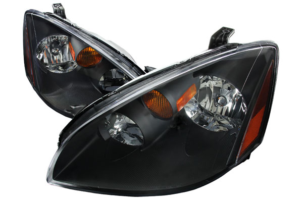 2LH-ALT02JM-RS Black Housing Euro Headlight for 2002-2005 Nissan Altima